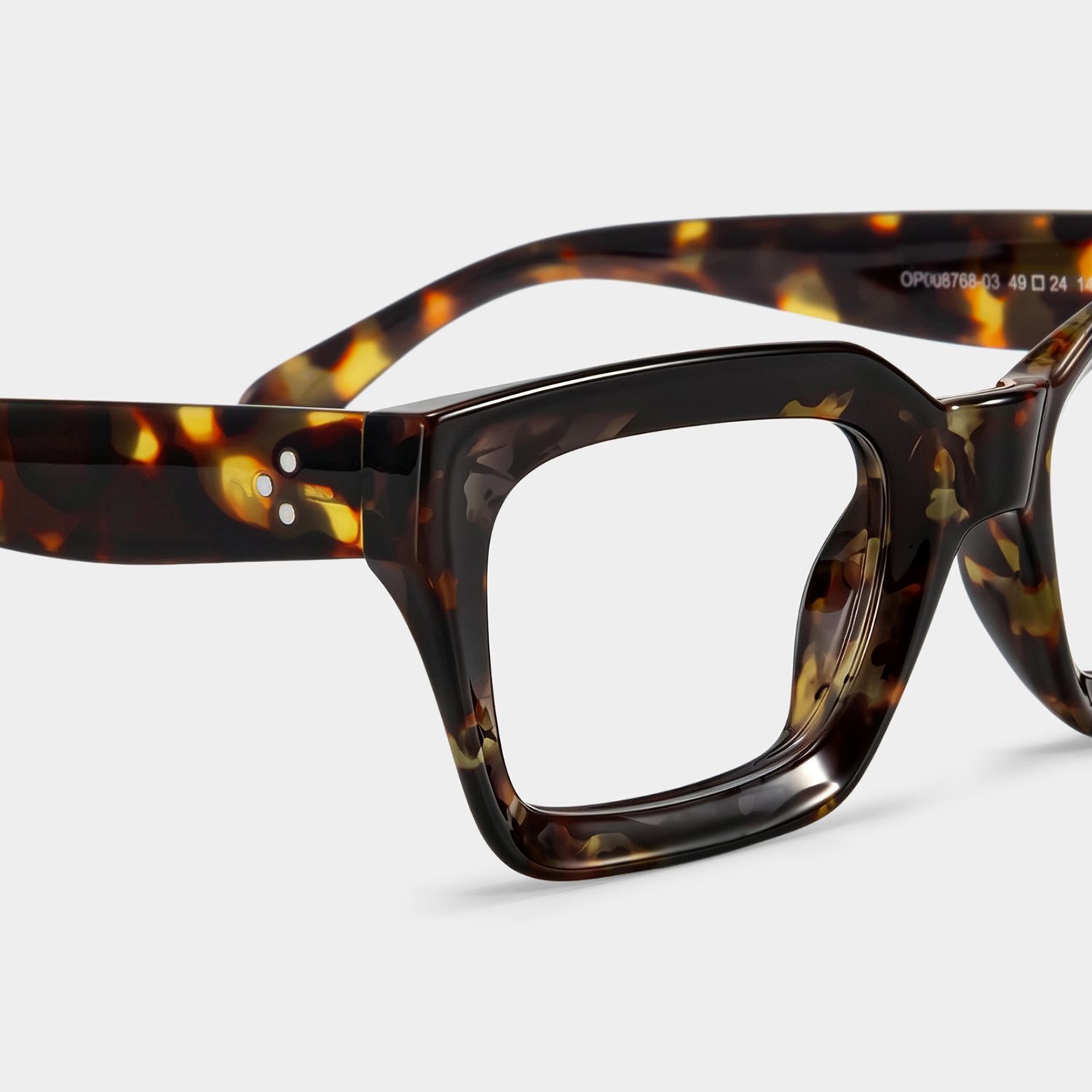 Lunettes carrées Nevaeh écaille de tortue pour femmes et hommes | ZEELOOL4