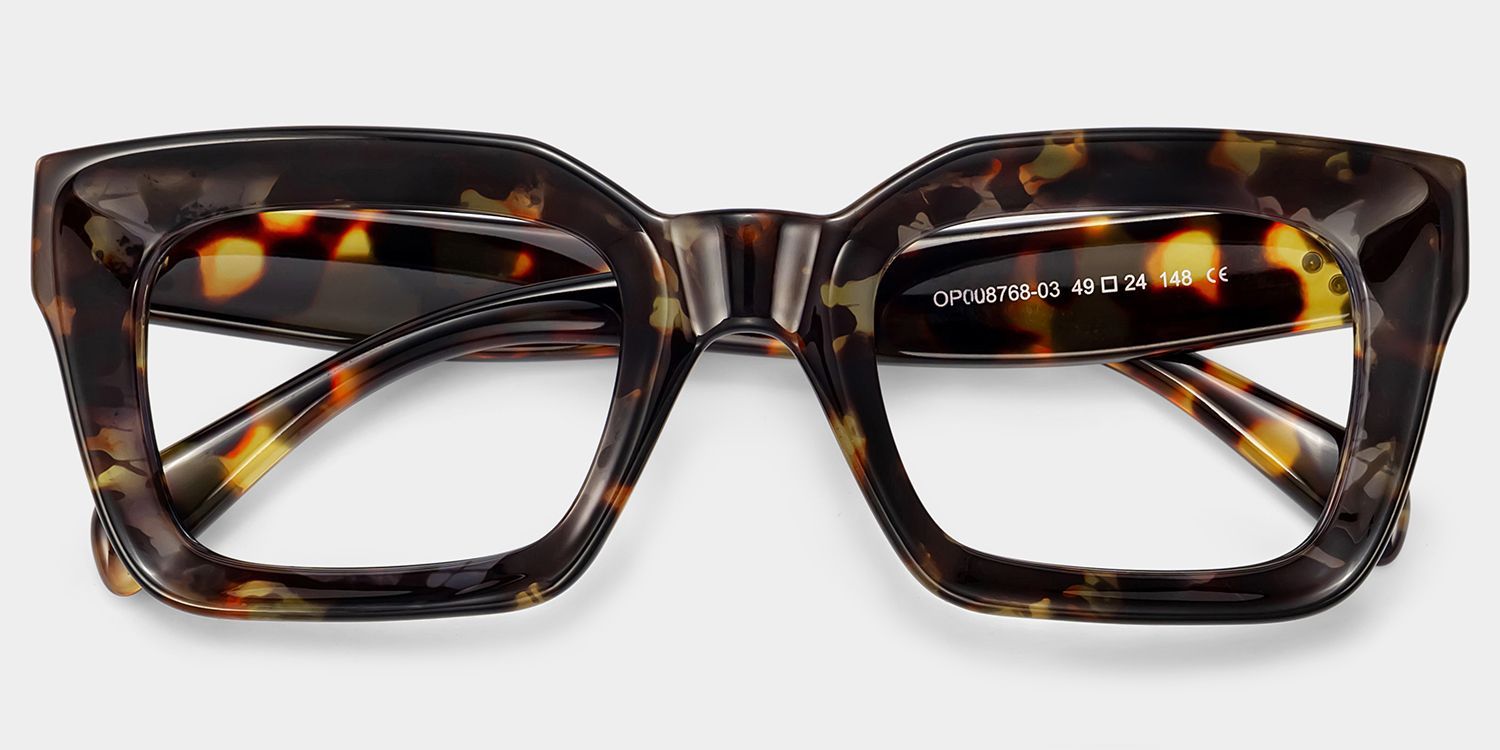 Lunettes carrées Nevaeh écaille de tortue pour femmes et hommes | ZEELOOL1