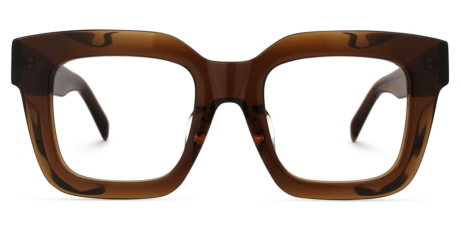 Lunettes Trinity à monture carrée fauve | ZEELOOL0