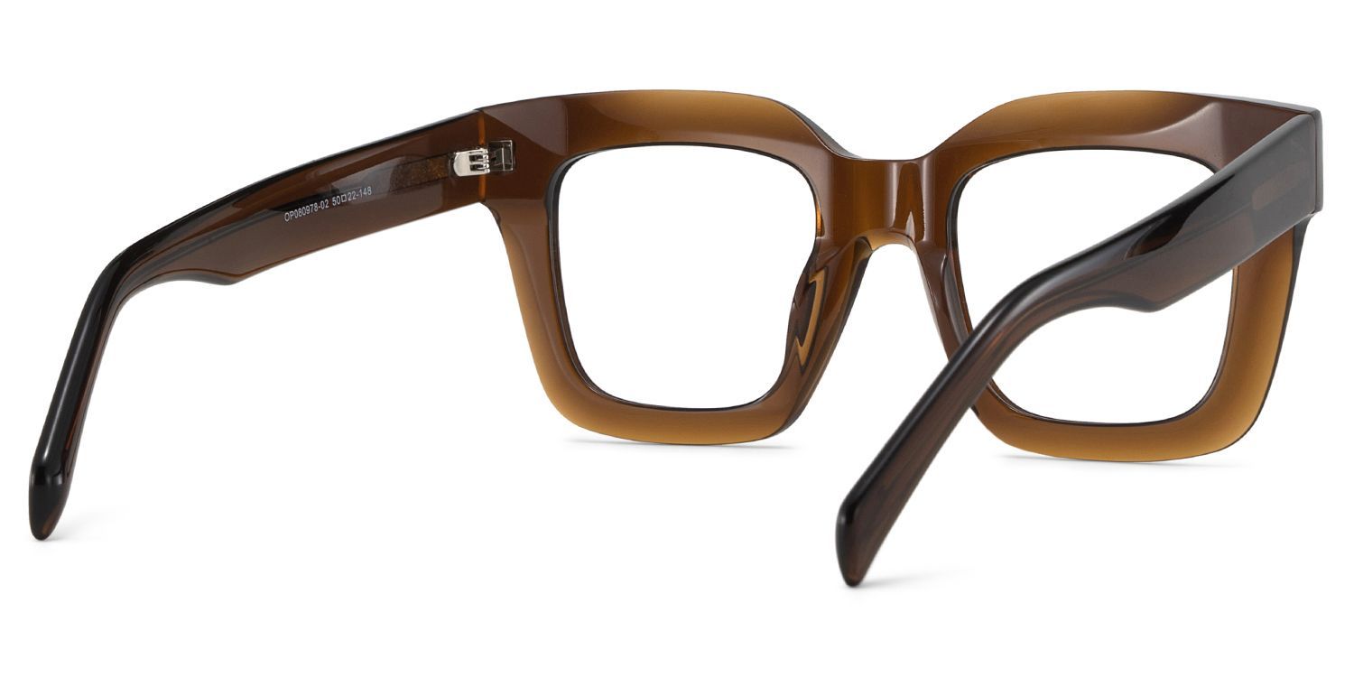 Lunettes Trinity à monture carrée fauve | ZEELOOL3