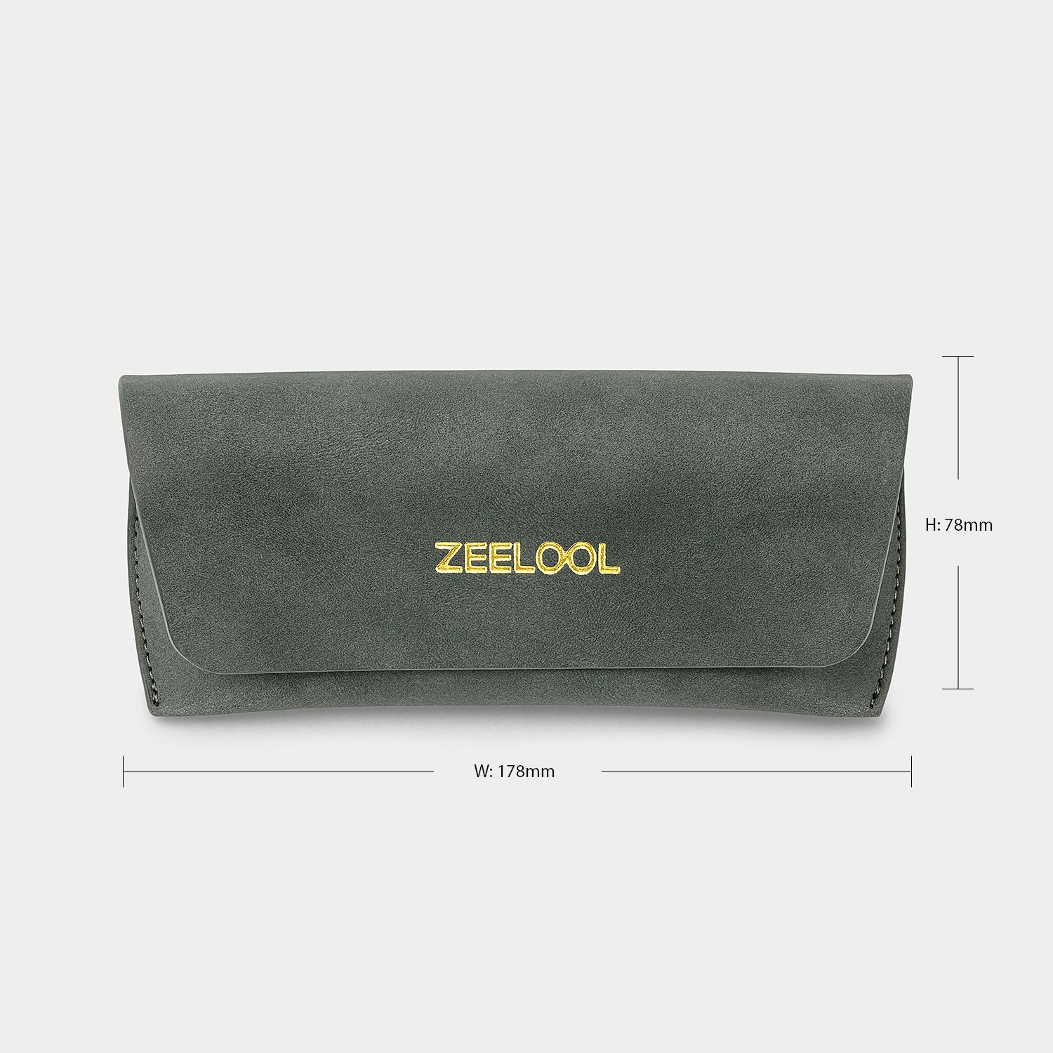 PJO225433-01 Boîte en cuir artificiel vert, Étui à lunettes1
