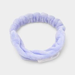 Bandeau en polaire corail bleu clair2