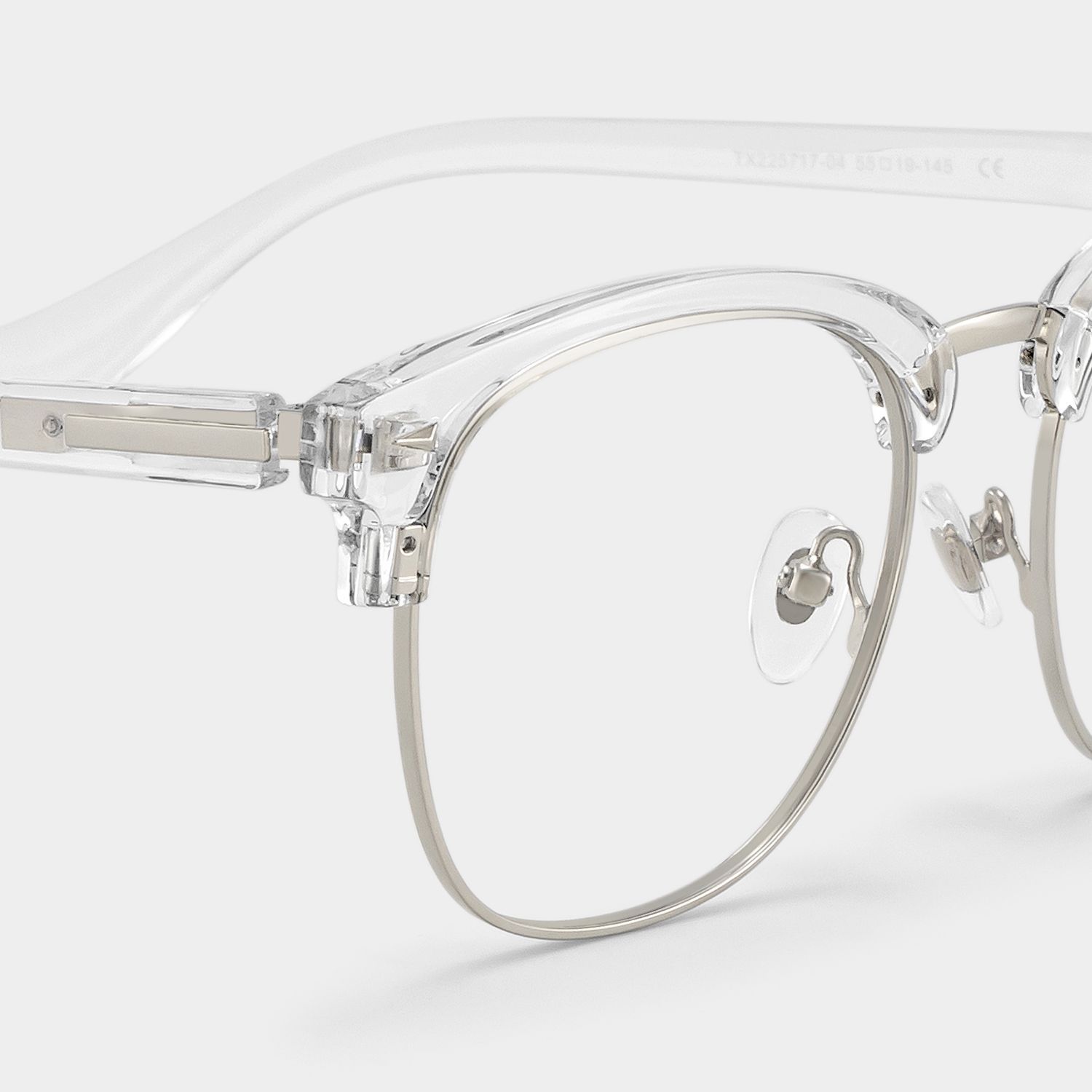 Lunettes à monture mixte Lasha Browline transparentes pour femmes | ZEELOOL4