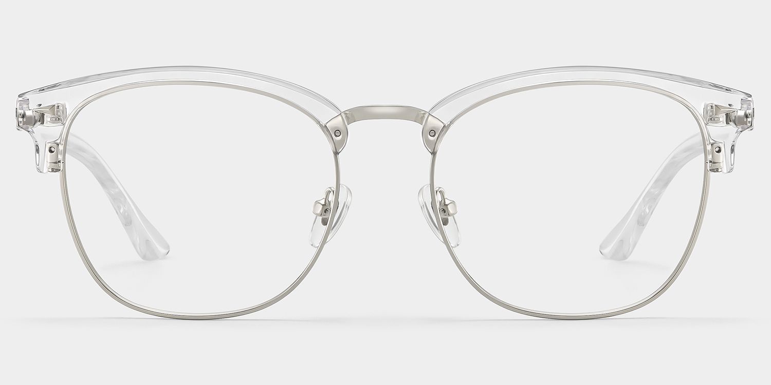 Lunettes à monture mixte Lasha Browline transparentes pour femmes | ZEELOOL0