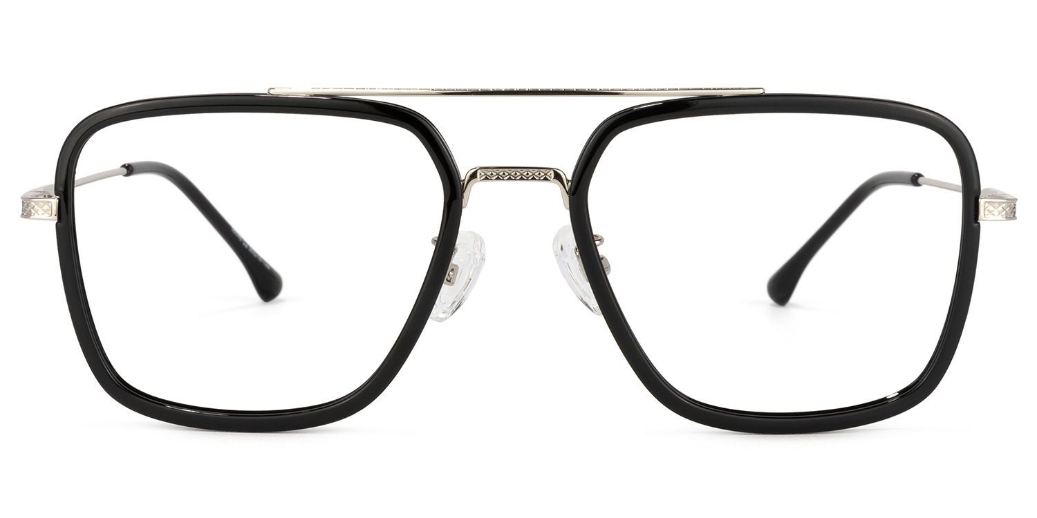 Lunettes Nayeli Aviator Noir-Argent | Lunettes Zeelool0