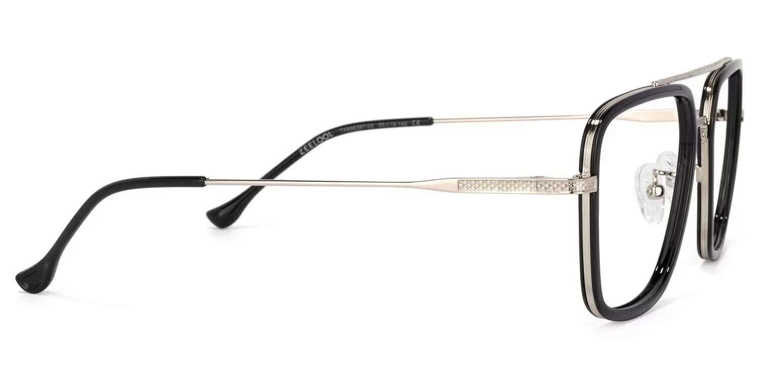 Lunettes Nayeli Aviator Noir-Argent | Lunettes Zeelool3