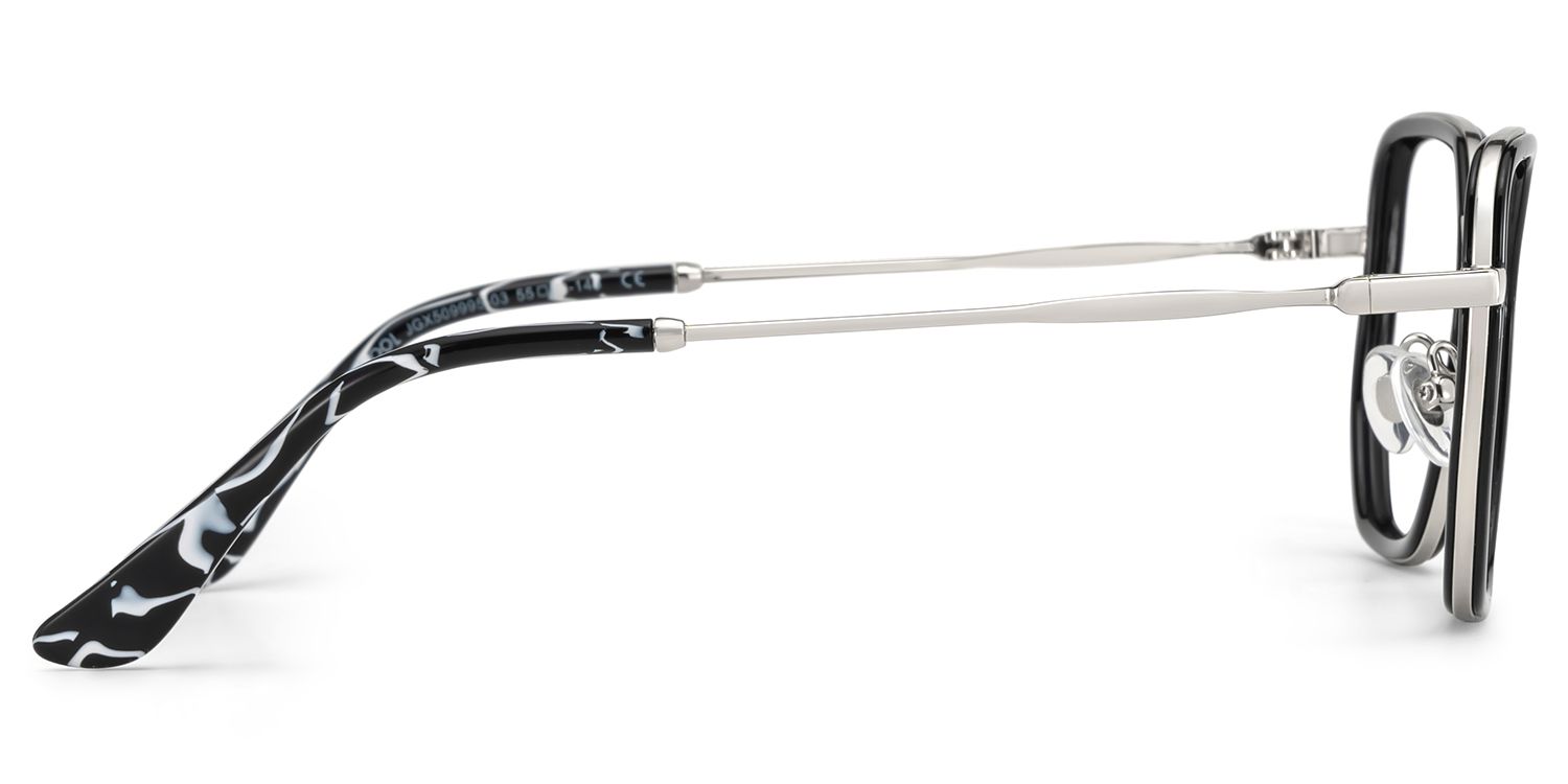 Levi Noir Géométrique Lunettes3