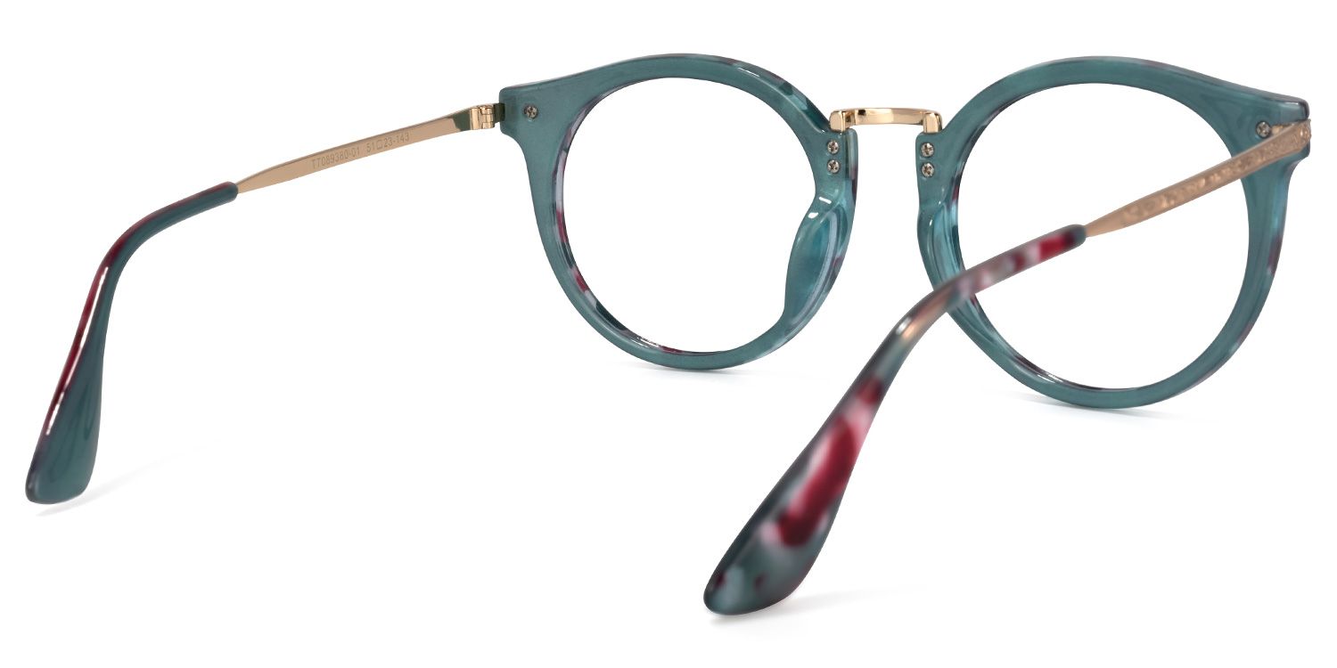 Quentina Bleue Ronde Lunettes4