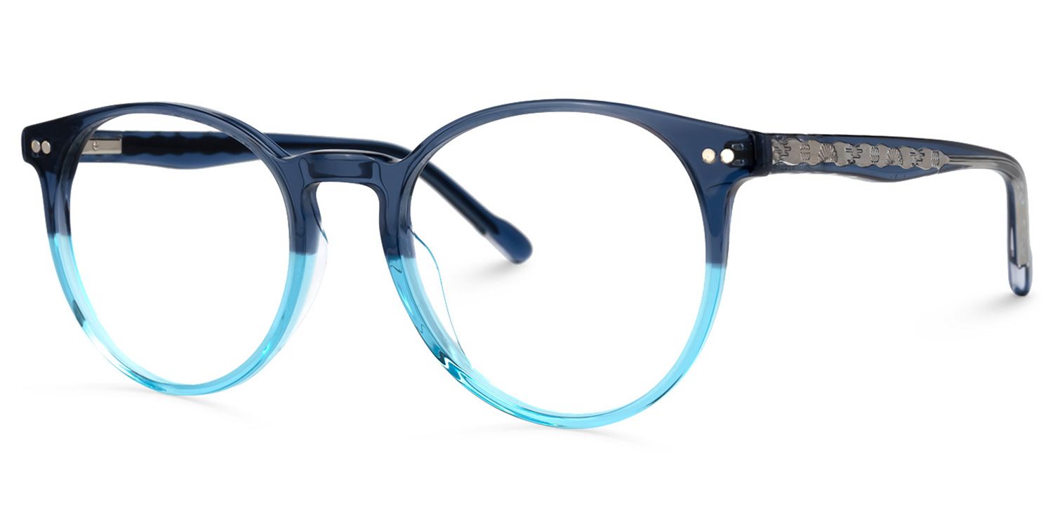 Ocasio Bleue Ronde Lunettes1