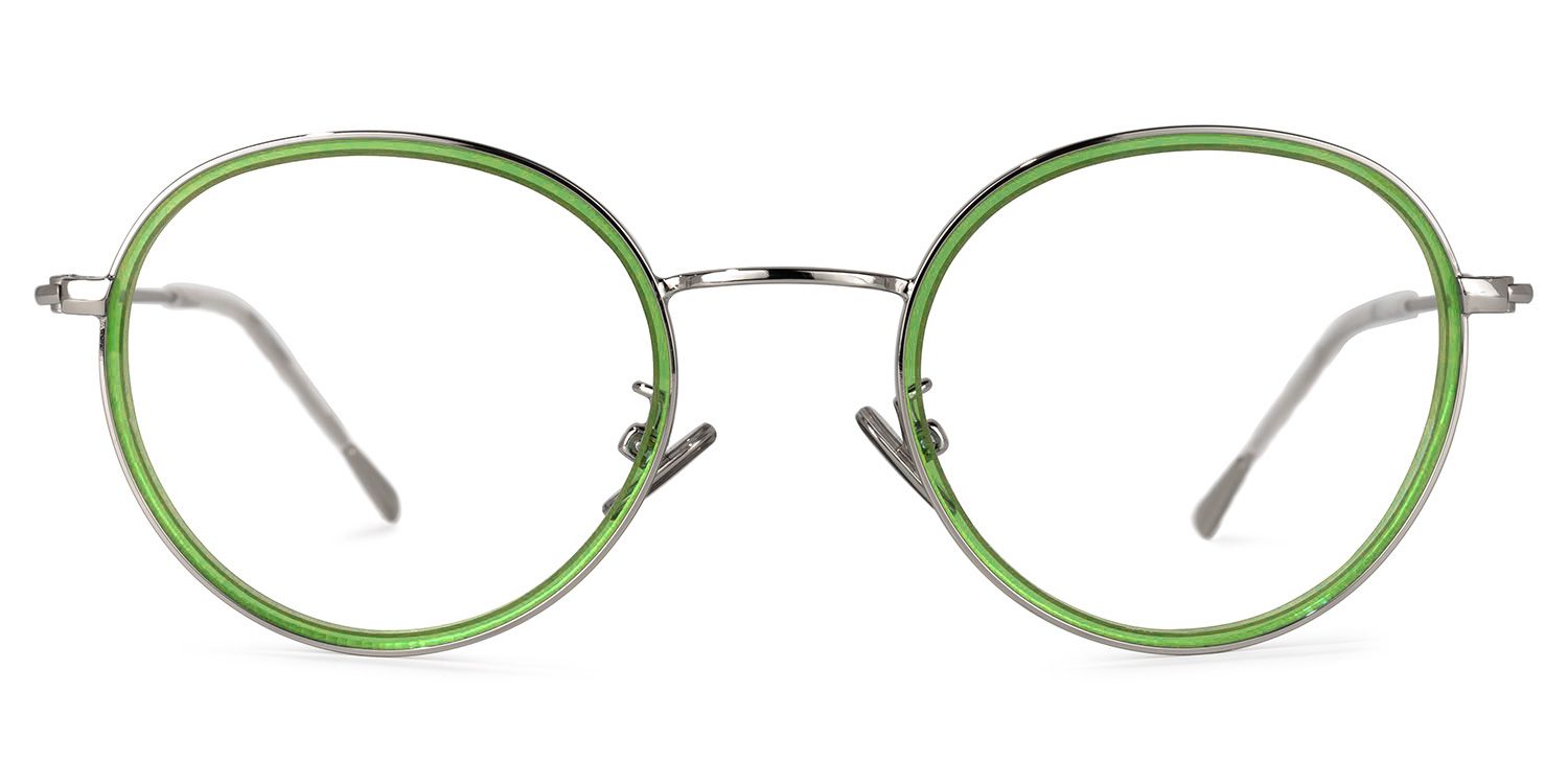 Candice Lunettes Ronds Vert0