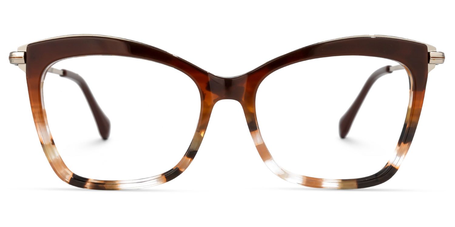Russell Marron-Floral Cateye Lunettes0