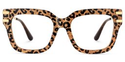 Lidia Léopard Carré lunettes2