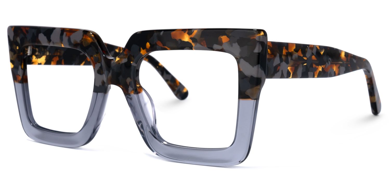 Brandon Gris Floral Carré Lunettes1
