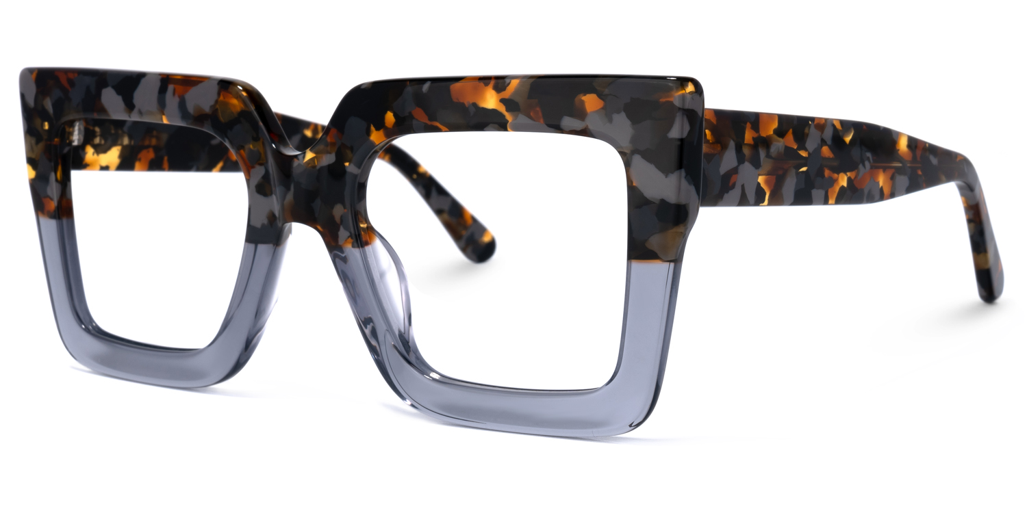 Brandon Gris Floral Carré Lunettes1