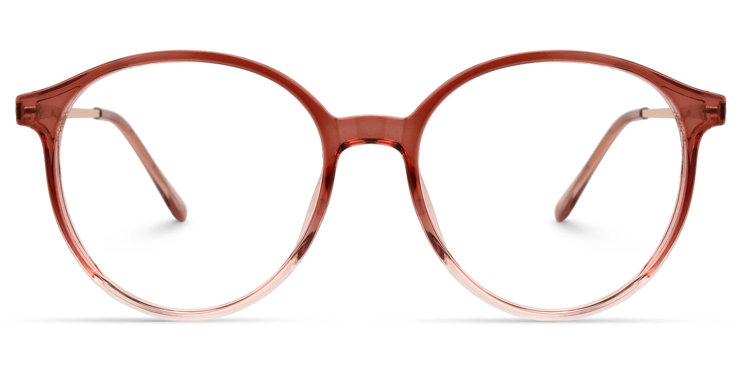 Justina Marron Cristal Ronde Lunettes0