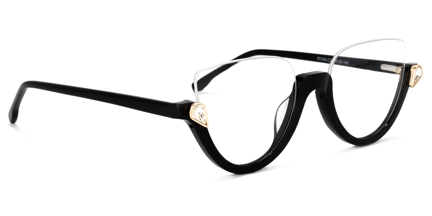 Felicia Noir Cateye Lunettes2