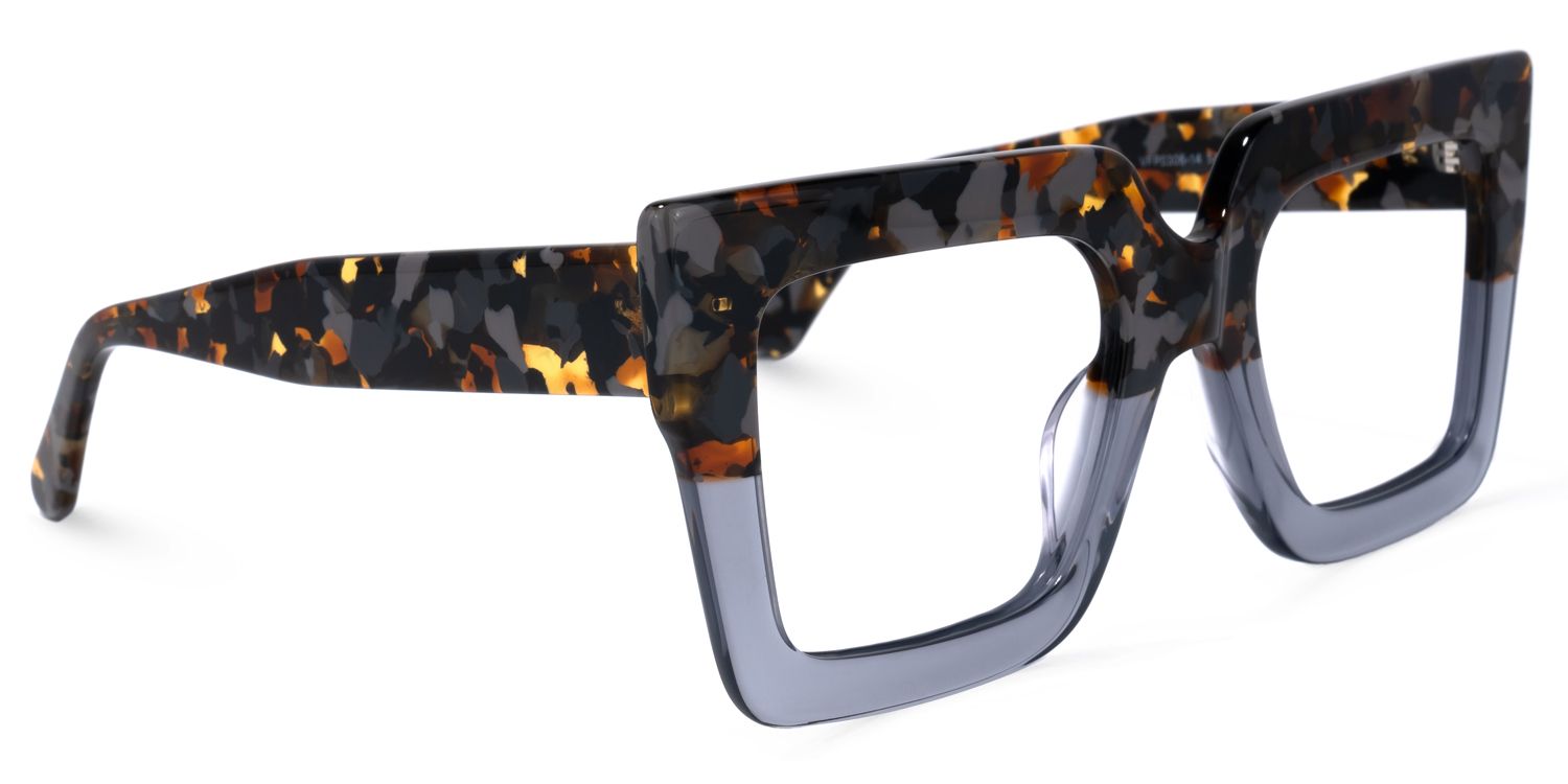 Brandon Gris Floral Carré Lunettes2