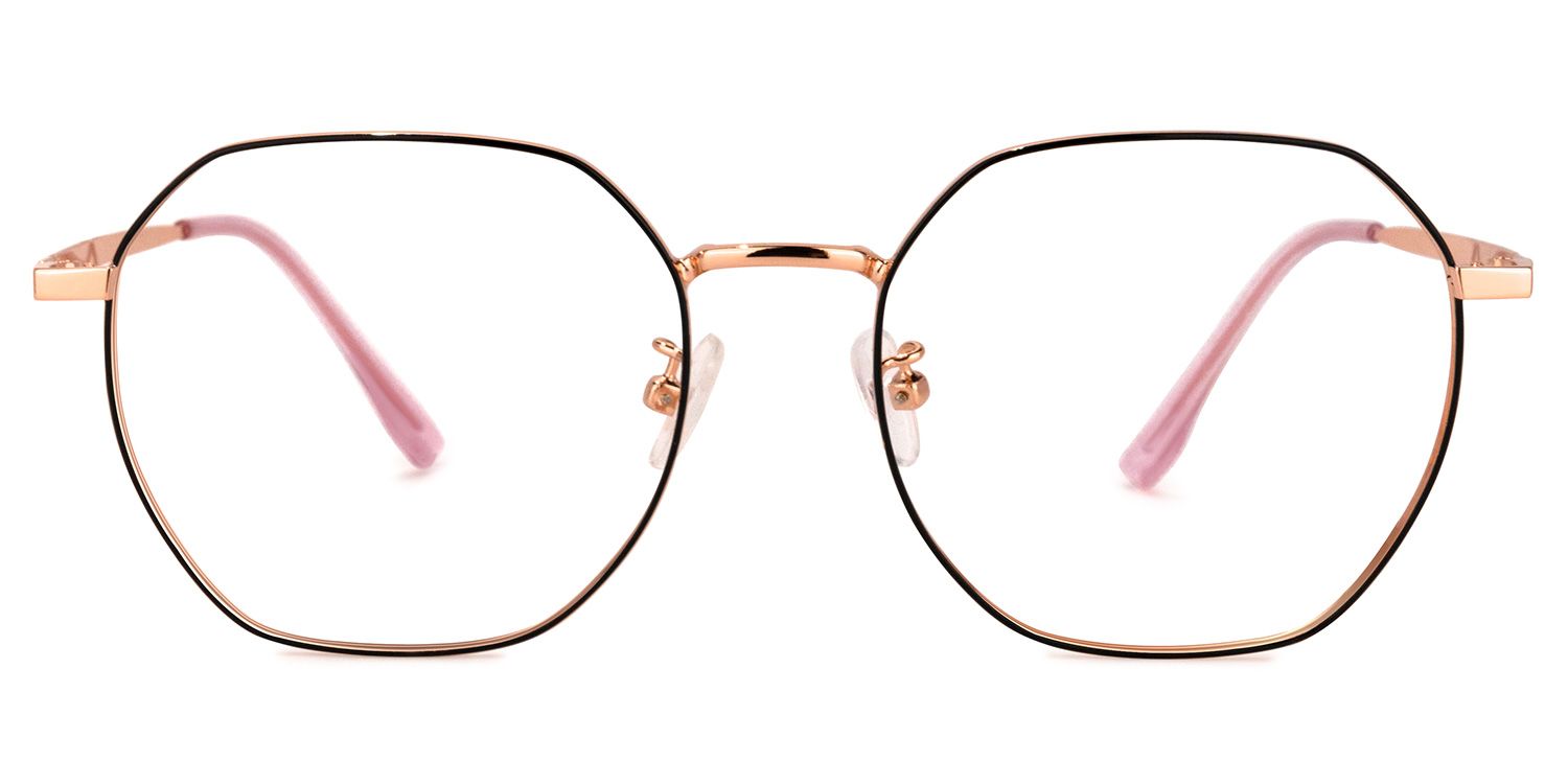 Lilly Lunettes géométriques rosé noir0