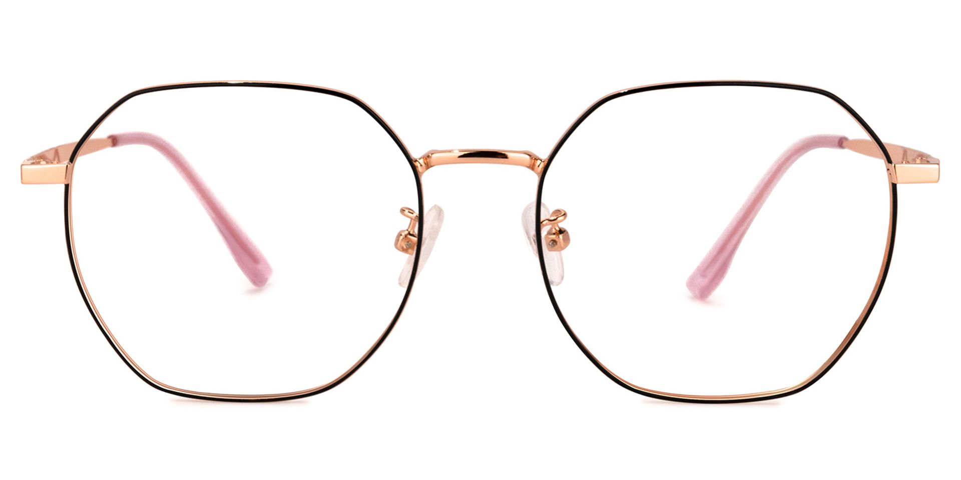 Lilly Lunettes géométriques rosé noir0