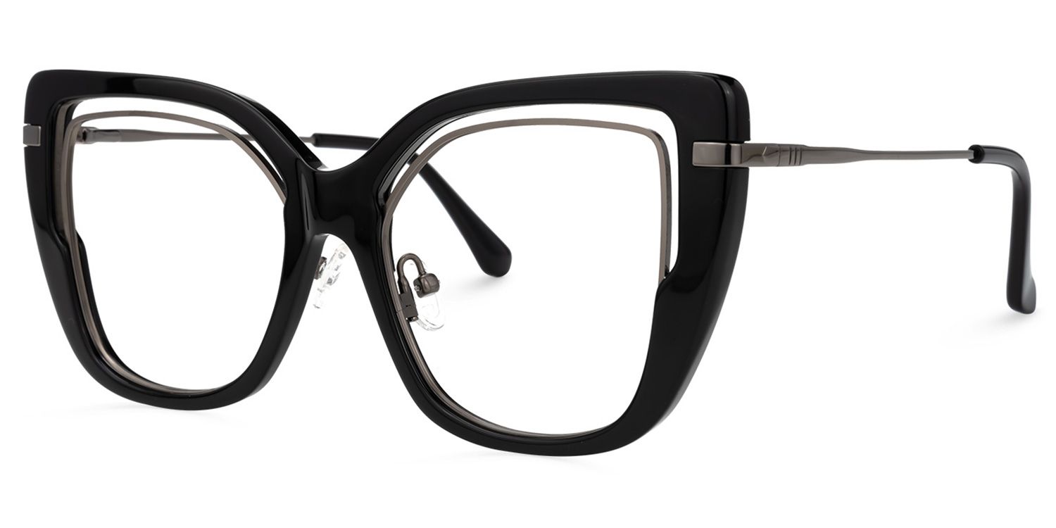 Eloisa Noir Cateye Lunettes1