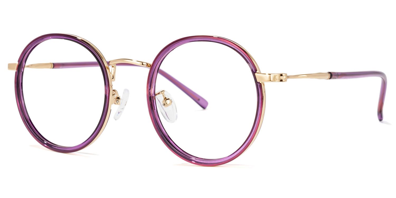 Diane Violet Ronde Lunettes1