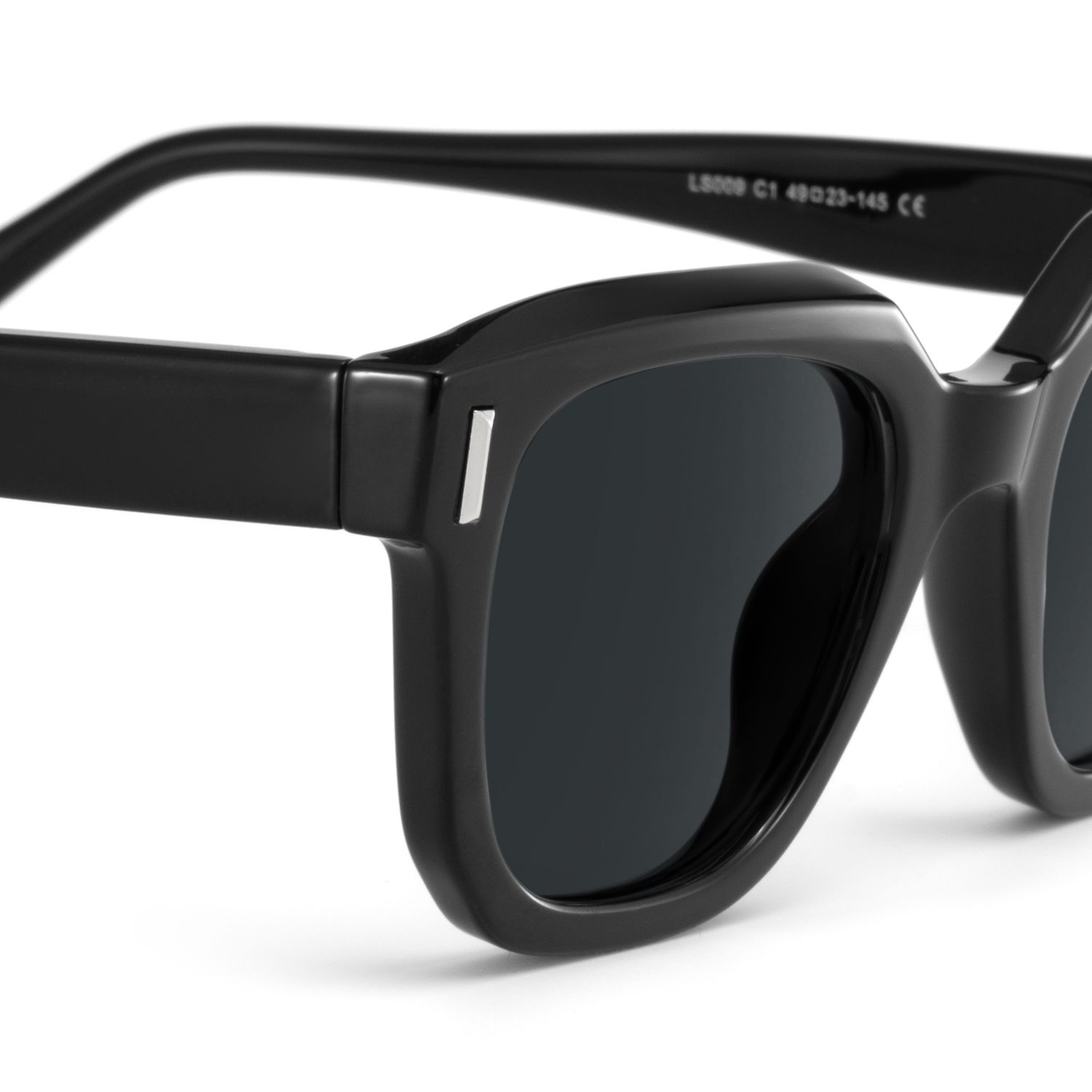 Nia Square Noir Lunettes de soleil pour Femmes et Hommes | ZEELOOL FR4