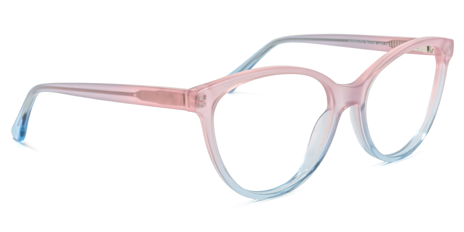 Hagen Rose Bleue Cateye Lunettes1