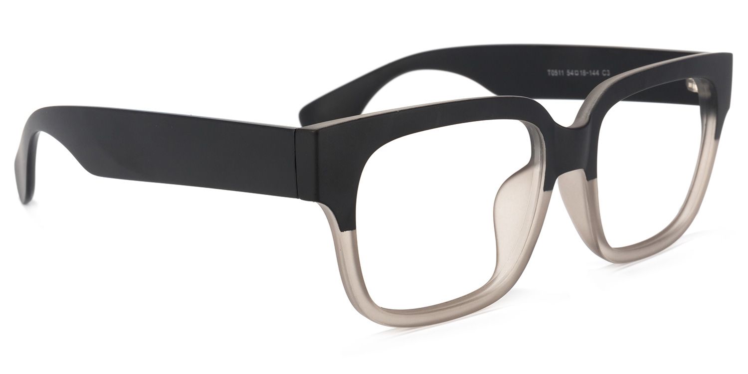 Colin Lunettes rectangulaires grises noires2