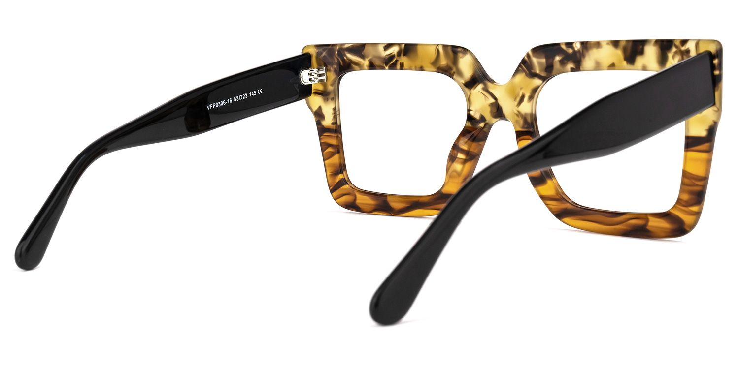 Brandon Marron Carré Lunettes2
