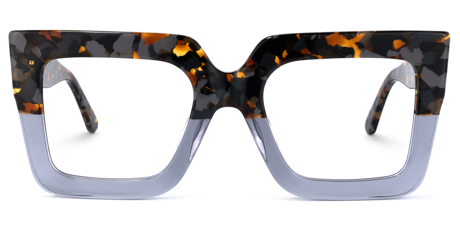 Brandon Gris Floral Carré Lunettes0