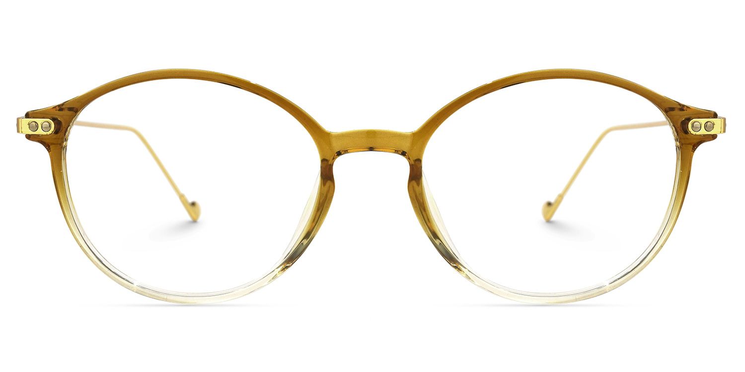Sydnie Jaune Ronde Lunettes0