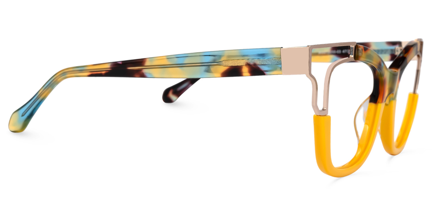 Rhoden Jaune Cateye Lunettes2