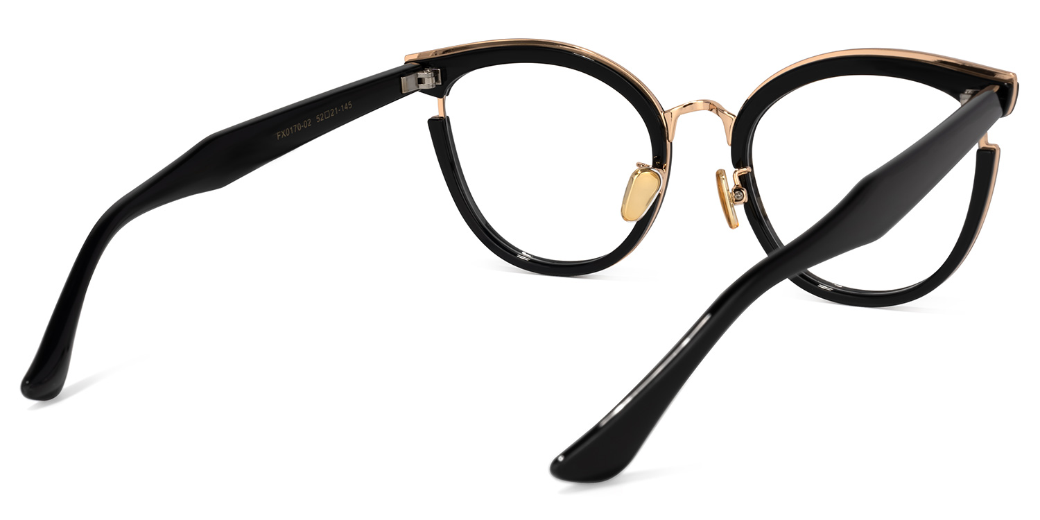 Laraine Noir Cateye Lunettes4