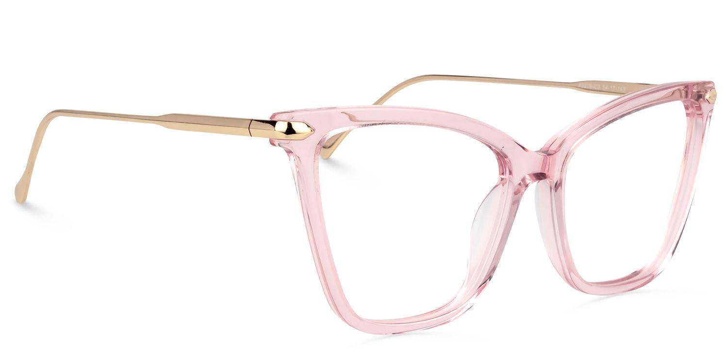 Hilary Lunettes roses translucides en forme de papillon2