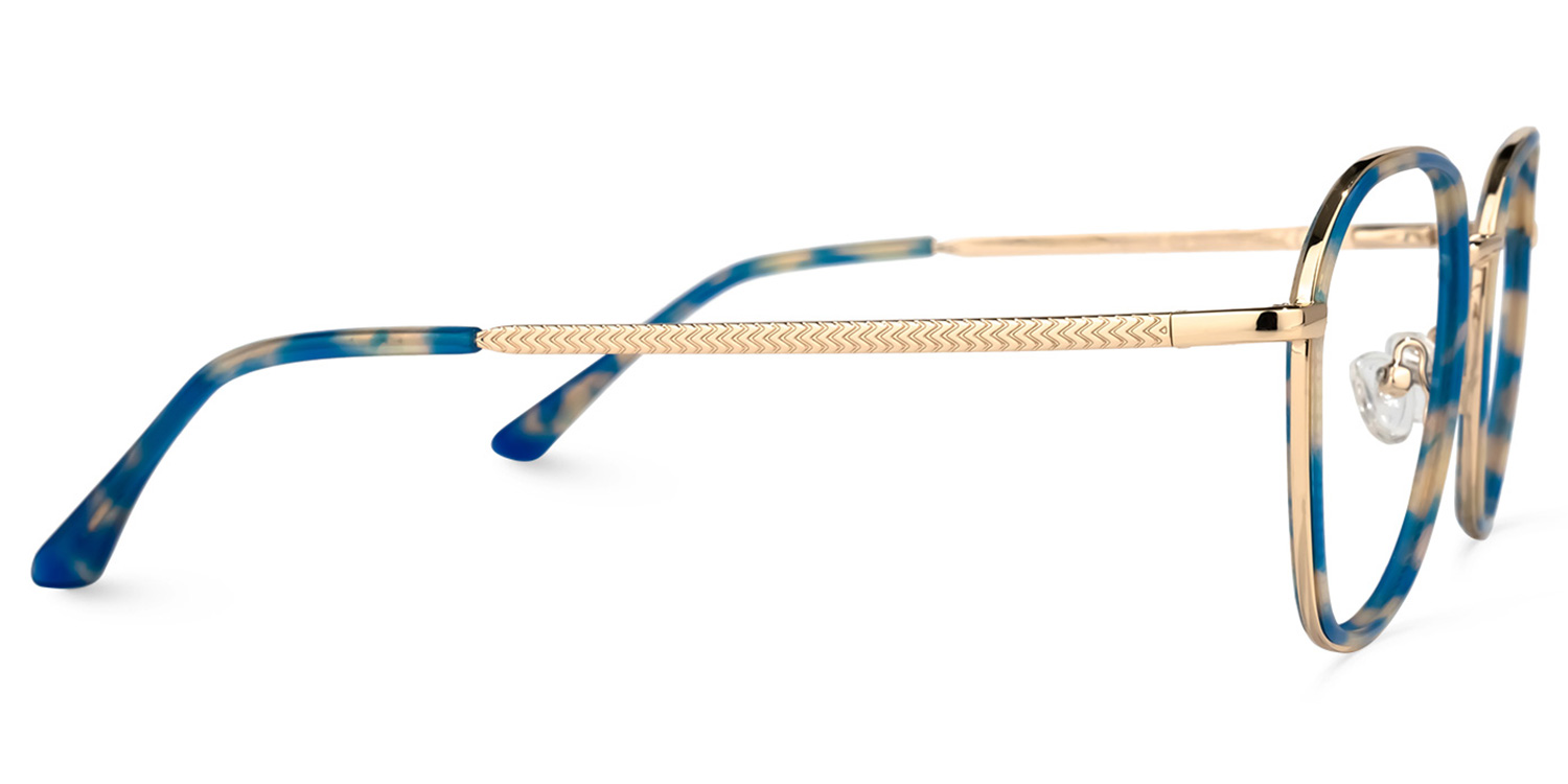 Janet Bleu Tortue Carré Lunettes3