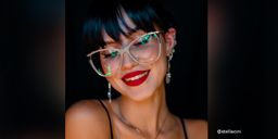 Yomary Gris Cat-eye lunettes1