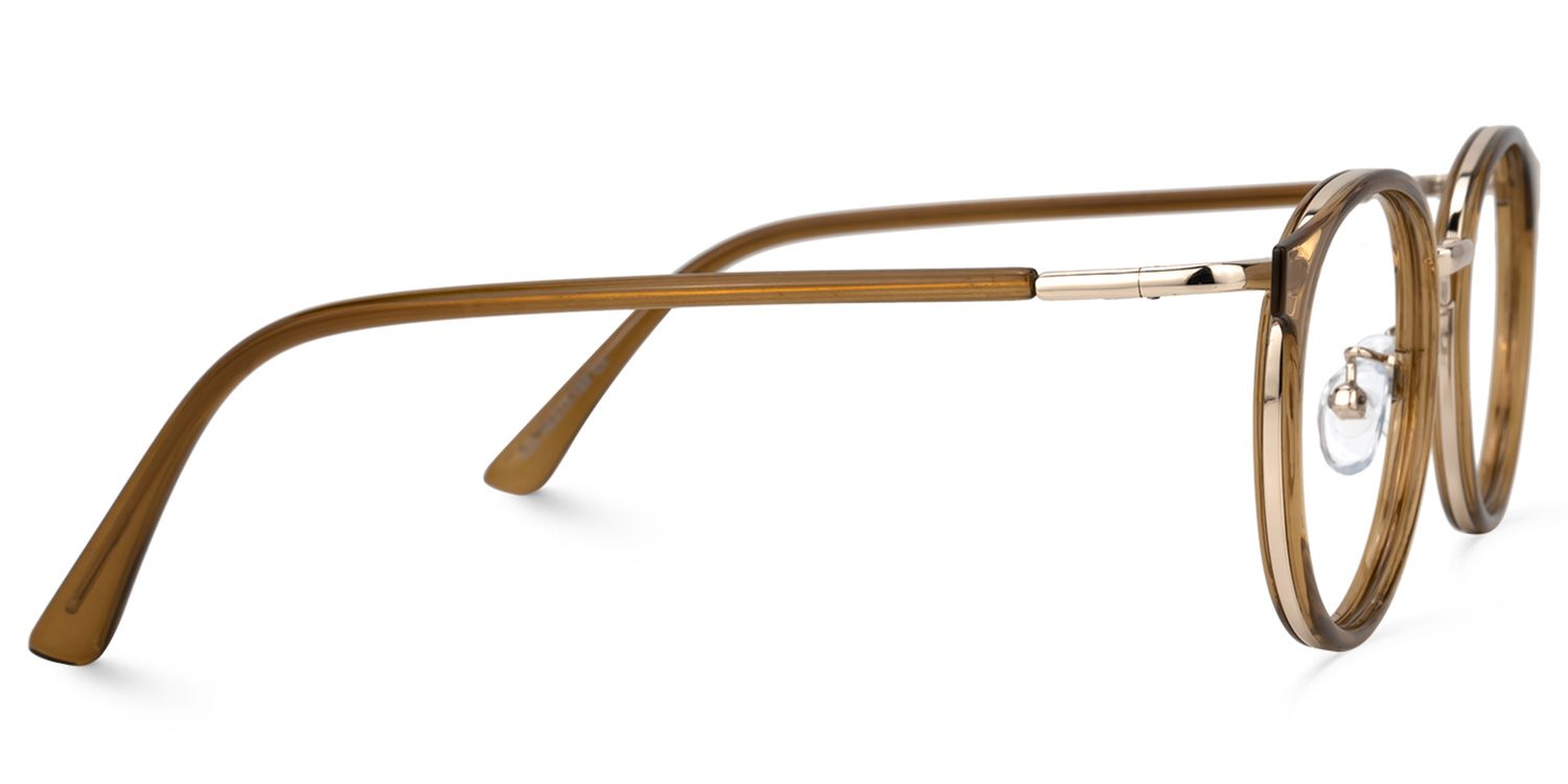 Zschopau Marron Ronde Lunettes3