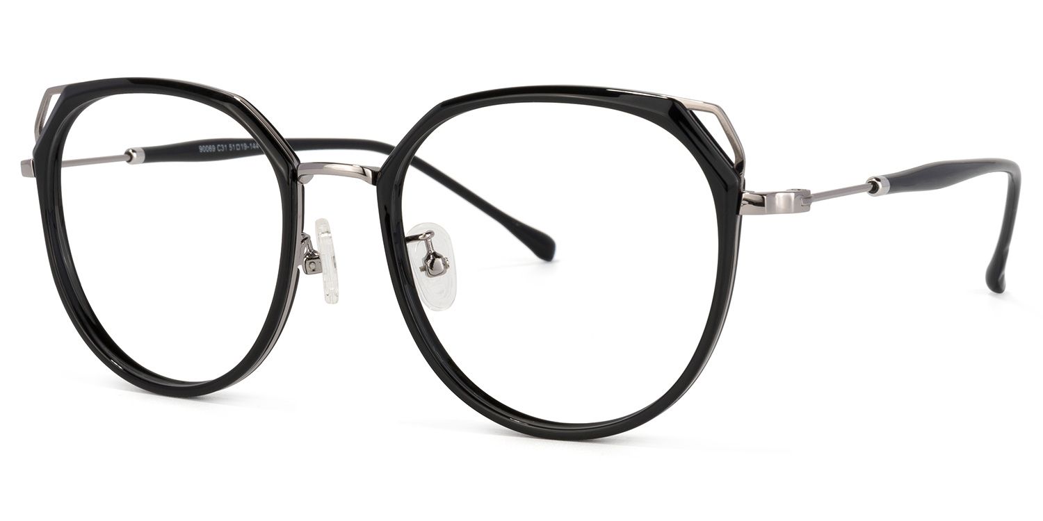 Ofelia Lunettes géométriques noires 1