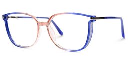 Rodz Bleu-Rose Carré lunettes1