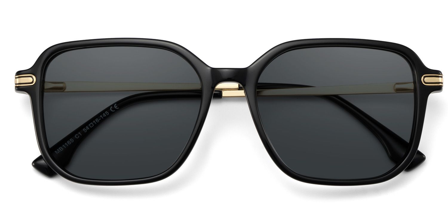 Jetson Rectangle Noir Lunettes de soleil pour Sublimer votre Visage | ZEELOOL FR1