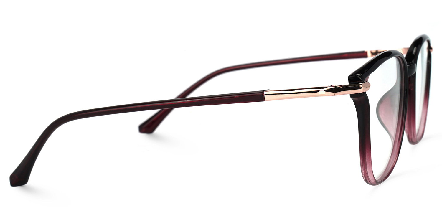 Mander Lunettes carrées  Noir Violet2