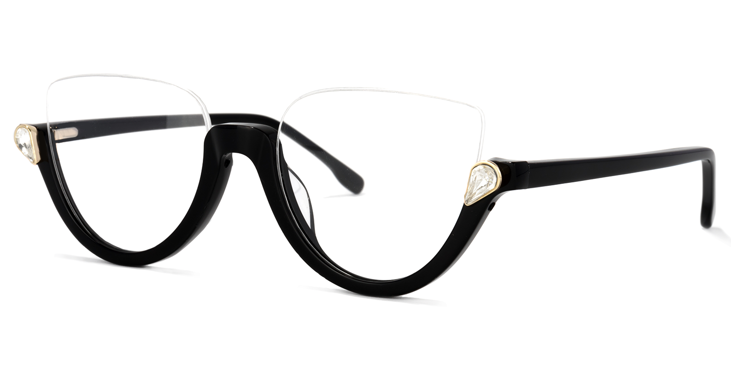 Felicia Noir Cateye Lunettes1
