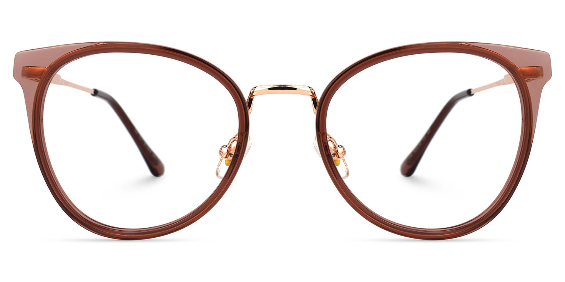 Steele Marron Ronde Lunettes0