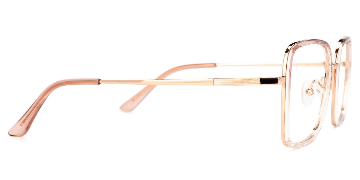 Jenifer Lunettes carrés en cristal rose 2