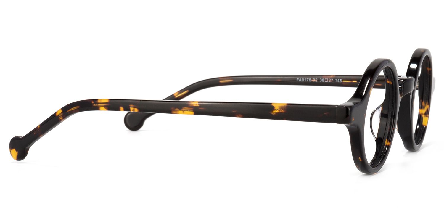 Arale Lunettes rondes à monture complète Tortoise3