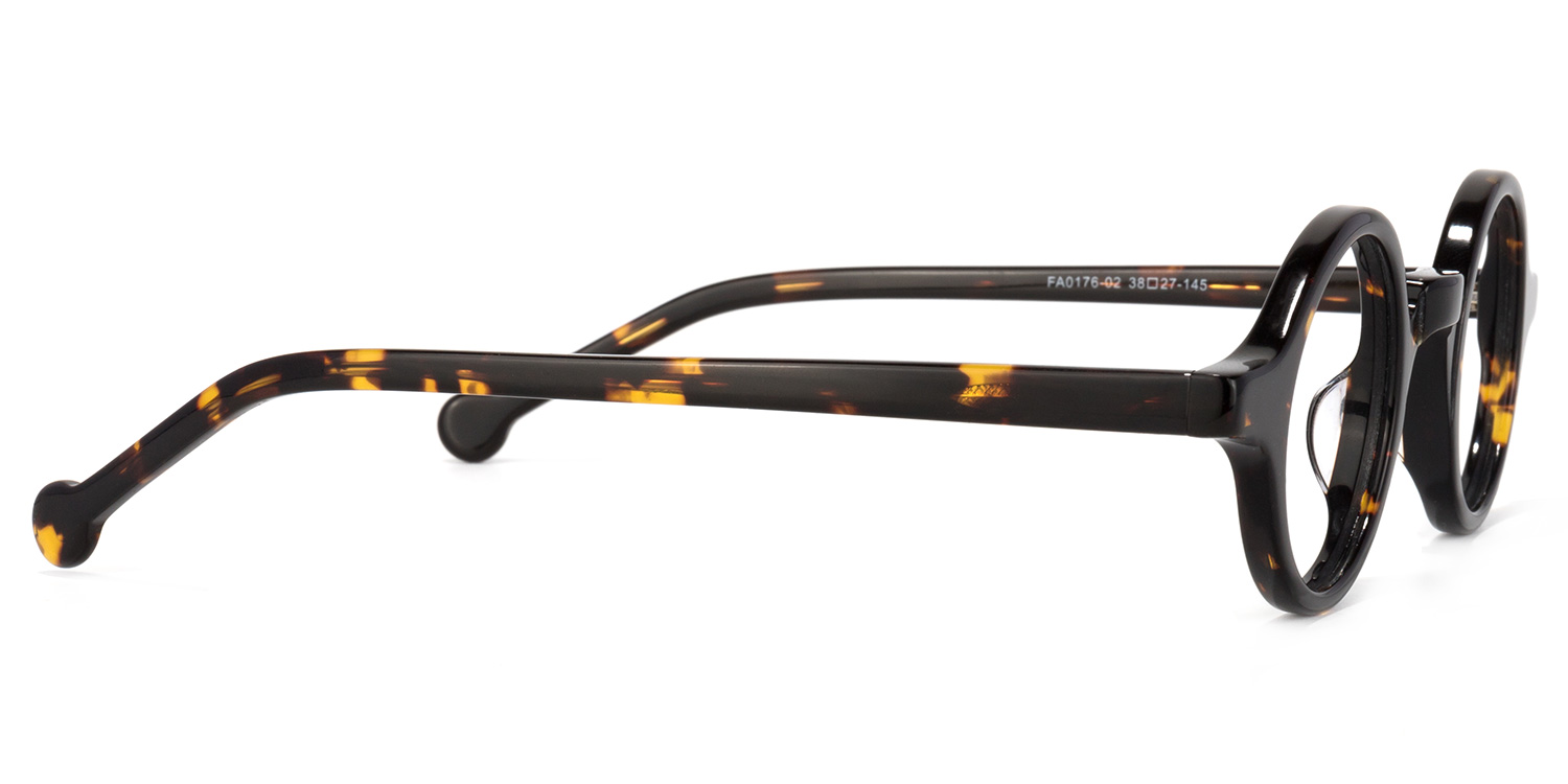 Arale Lunettes rondes à monture complète Tortoise4