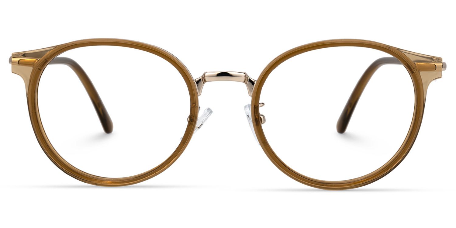 Zschopau Marron Ronde Lunettes0