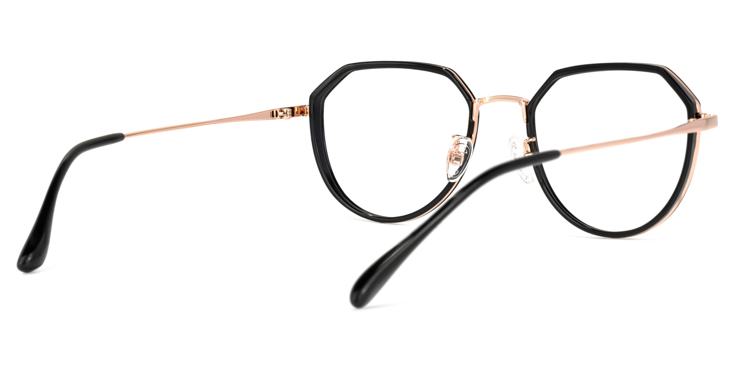 Fedora Noir Géométrique Lunettes3