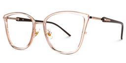 Marisa Beige Cat-eye lunettes1