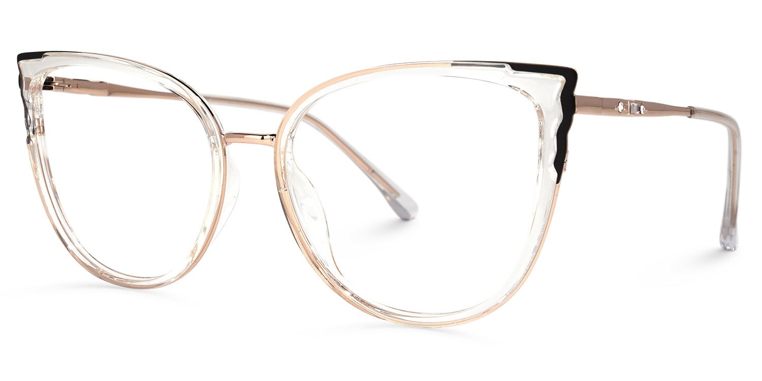 Estrada Noir Cristal Cateye Lunettes1